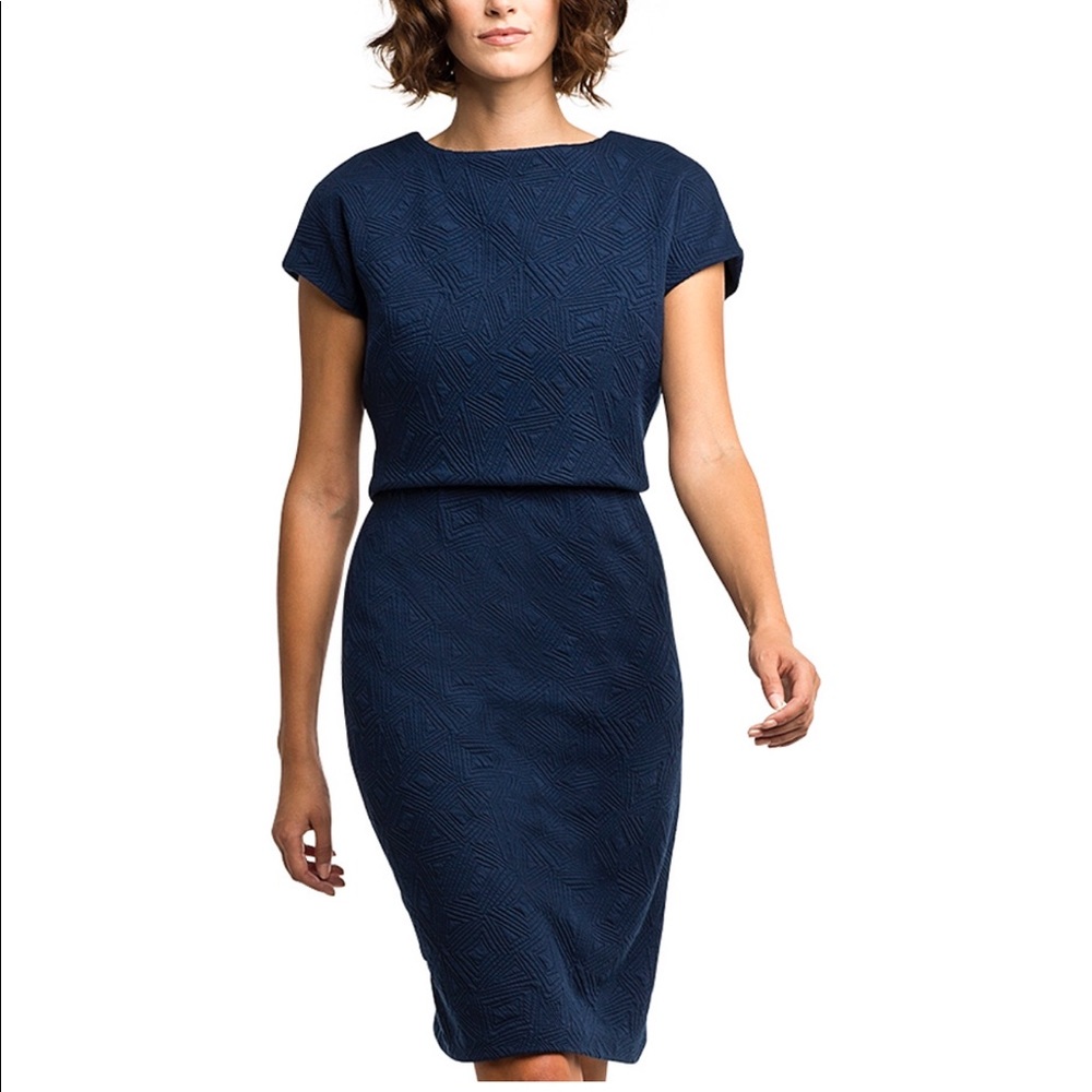 NWT, Blue midi pencil dress.